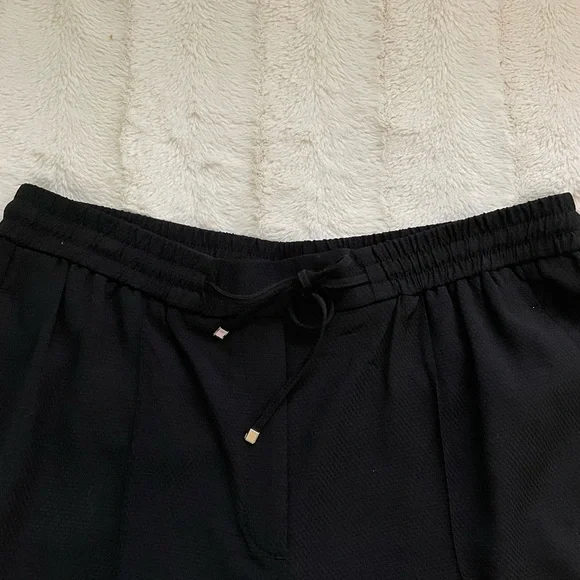 BNWOT Textured Black Drawstring Slacks - Picture 2 of 6